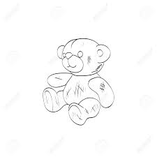 Teddybar Skizze Zeichnen Auf Einem Weissen Hintergrund Lizenzfrei Nutzbare Vektorgrafiken Clip Arts Illustrationen Image 86543306