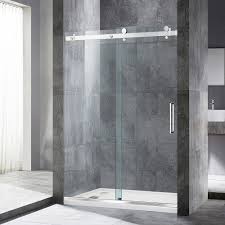 Use custom templates to tell the right story for your business. á… Woodbridge Frameless Shower Doors 44 48 Width X 76 Height With 5 16 Inch Clear Tempered Glass In Brushed Nickel Finish Woodbridge