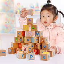 Each block is in upper case bold primary sassoon font. 26 Pieces Wooden Abc Alphabet Letters Cube Blocks Stacking Color Shape Sorting Cognition Kids Developmental Toy Buy At The Price Of 49 32 In Aliexpress Com Imall Com