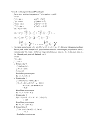 Bagikan tulisan ini agar bermanfaat untuk orang lain. Contoh Soal Dan Pembahasan Deret Taylor Pdf