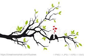 Bird On Tree Branch Png Wedding Tree Vector By Illustree Valentines Valentinesday Valentinecrafts Graphicdesign Design Free Art Prints Tree Wedding Illustration