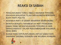 Singapura lee kuan yew menunjukan minat yang ketara terdapat pembentukan malaysia mendapat pelbagai reaksi daripada pelbagai pihak. Sejarah Bab 6 Reaksi Dalam Negeri