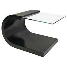 Shop for vintage lacquered side & end tables at auction, starting bids at $1. Waterfall Black Lacquer And Glass End Table 1stdibs Com Glass End Tables End Tables Octagonal Coffee Table