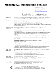 Mechanical Engineering Resume Objective Free Resume Templates