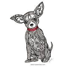 Chihuahua Zendoodle Dog Handmade Ink Illustration Zentangle Art Hechoamano Www Ivysanchez Com Dibujos De Perros Dibujos Dibujos De Animales