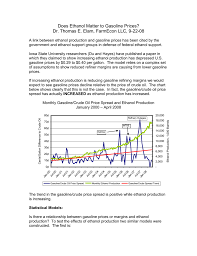 Ethanol And Gasoline Prices 2009 Article