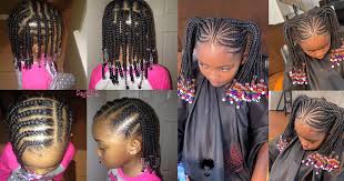 The haircut will give your girl a nice look, and although it appears like a conventional long bob, it rather has some class in it with the waves at the end. Daily Cornrow Styles For Little Girls Braids Hairstyles For Black Kids