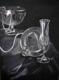 Black And White Still Life Drawing Black Paper And White Pastel To Capture Light Still Life Soft Pastels Drawing Pencil Colour Painting Soft Pastel Art