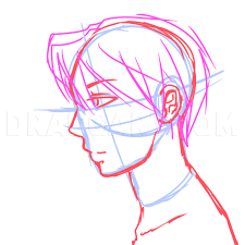 But that's boring and everyone does that starting out. Orasnap Anime Male Side View Face