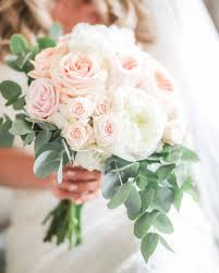 Pink Perfection Blush Pink And White Beautiful Bouquet Created With Roses Peonies And Euca Bridal Bouquet Pink Flower Bouquet Wedding Bridal Bouquet Peonies