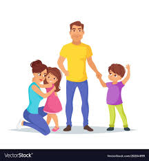 Caucasian Family Members Parents Vector Image On Vectorstock Cartoon Styles Parenting Styles Family Art