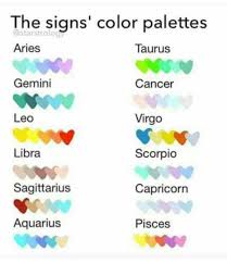 Pin By Bryan Sherer On Zodiac Signs Zodiac Signs Colors Color Palette Challenge Zodiac Star Signs