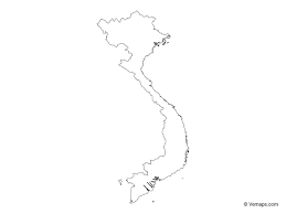 Outline Map Of Vietnam Free Vector Maps Vietnam Map Map Vector Vietnam Art