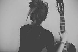 Aesthetic Music Background Black And White Imagem De Girl Guitar And Black And White Music Photoshoot Guitarist Photography Girl Photography Poses