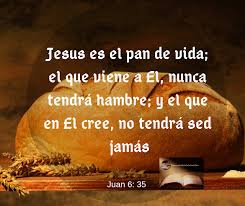 Sumergidos En La Palabra De Dios Juan 6 35 Jesus Pan De Vida Palabra De Dios Frase De Fe Jesus