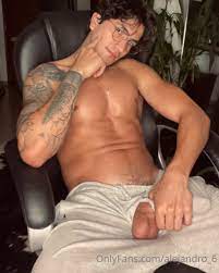 Model Alejandro Pino jerks his huge cock and shoot his load - Amateur Gay  Porn