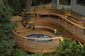 Building deck stairs (phase 5 of 7), of the 10x10 deck example, is an important phase of deck building. How To Build A Curved Deck Decks Com