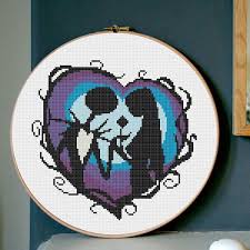 Daisy with pumpkin cross stitch pattern. Cross Stitch Nightmare Before Christmas Novocom Top