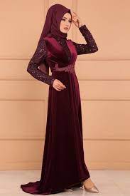 Modaselvim Abiye Pul Ve Tas Detayli Kadife Abiye Ygs6152 S Bordo Elbise Kadife
