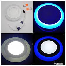 Plafon gypsum minimalis modern tukang bangun rumah contoh plafon ruang tamu rumah minimalis 45 model plafon rumah via dimaspratama20.com. Lampu Panel Plafon Rumah Led 3 Mode Putih Ring Biru Shopee Indonesia