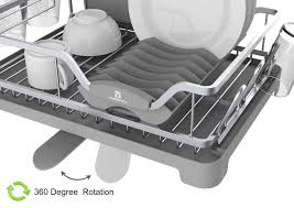Smartanswersonline is the newest place to search. Aluminum Dish Drying Rack With Over Sink Dish Rack Swivel Spout Kingrack Home
