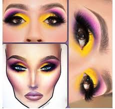 Black And Yellow Eyeshadow Looks Yellow And Purple Eye Look Lila