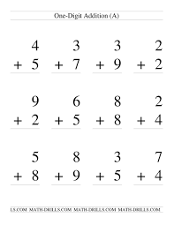 Image Result For Single Digit Addition Addition Worksheets Math Drills Free Preschool Worksheets