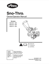 Maybe you would like to learn more about one of these? Ariens Sno Thro 932102 520 Owner S Manual Free Pdf Download 26 Pages