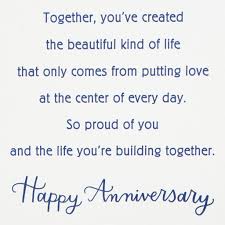 We are praying that you will both have the wisdom that god promises those who seek it. Wedding Anniversary Sentiments For Son And Daughter In Law