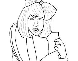 Lady gaga coloring page to color, print or download. Lady Gaga Coloring Pages Coloring Home