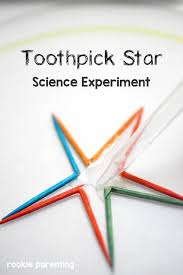 Toothpick Star Trick Science Experiment For Kids Star Science Christmas Science Experiments Science Experiments Kids