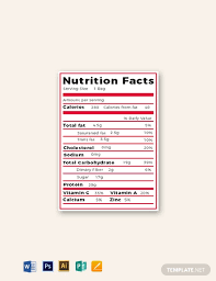A blank template can also be helpful in your everyday document creation. Nutrition Facts Label Template Word Doc Psd Apple Mac Pages Illustrator Publisher