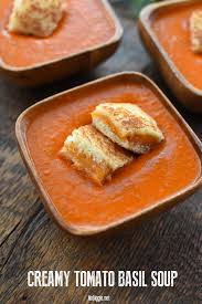 Rich and creamy tomato basil soup. Creamy Tomato Basil Soup Nobiggie