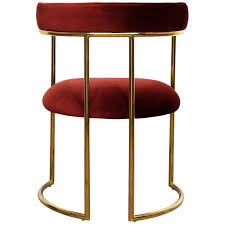 Modern Style Acapulco Dining Chair Brass Frame Merlot Velvet Upholstery Velvet Dining Chairs Dining Chairs Chair