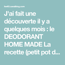 Le Deo De La Mort Qui Tue Fee Main By Annabel Recette Beaute Deodorant Recette