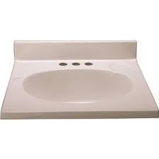 Featuring an oval basin, the white sink offers superb utility and durability. Premier Part 112010 Premier 25 In X 19 In Custom Vanity Top Sink In Solid White Vanity Tops Home Depot Pro