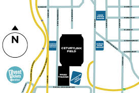 Map Of Parking Near The Centurylink Field In Seattle
