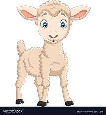 illustration of cartoon happy lamb isolated on white background download a free preview or high quality adobe illustrator ai in 2020 goat cartoon cartoon animal icon
