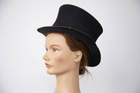 Structured Black Top Hat A6250055 Black Top Hat Black Tops Top Hat