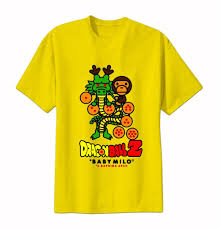 Bape x dragon ball z. New A Bathing Ape Bape X Dbz Dragon Ball Z Tee Black T Shirt Gildan Baby Milo Ebay Black Tshirt Black Tee Shirts