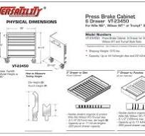 Item # VT-23450-M, 6-Drawer Press Brake Tool Cabinet On Fab ...