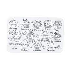 Gambar bunga yang belum diwarnai 15 gambar kartun yang. Jual Ohmymats Cupcake Calender Alas Makan Anak 38 X 24 Cm Terbaru Juli 2021 Blibli
