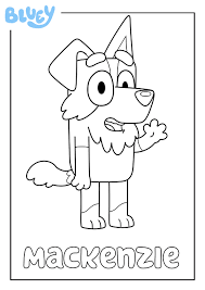 Print your very own colouring sheet of bluey, right from your own home! Print Your Own Colouring Sheet Of Bluey S Friend Mackenzie