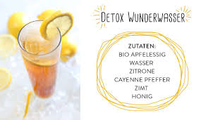 Detox Wasser Zutaten Safte Zum Entschlacken Apfelessig Trinken Entgiftungsdiat