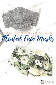 Our downloadable sewing pattern at the bottom of this article is a4 format, 297 x 210 mm, be sure to print it at its exact size and check, once printed, that the dimension indicated in cm is correct. Sew A Pleated Fabric Face Mask With Casings Filter Pocket The Birch Cottage