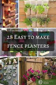 34 super unique and easy to make fence planters pallets garden diy planter box hang on deck