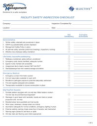 The purpose of any osha inspection is to review facilities considered high risk, or examine target areas related to a specific complaint or injury site. Facility Safety Inspection Form Selective Pages 1 3 Flip Pdf Download Fliphtml5