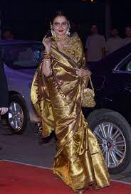 Stars Attend Sonakshi Sinha S Brother S Wedding Reception Indian Saree Blouses Designs Saree Look Indian Silk Sarees