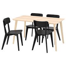 Couchtischehtisch weiss ikea hemnes hellbraun in bezug auf. Lisabo Lisabo Tisch Und 4 Stuhle Eschenfurnier Schwarz Ikea Deutschland