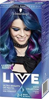 Schwarzkopf Ultra Brights Live Hair Colour 111 Aqua Collection Pack Of 3